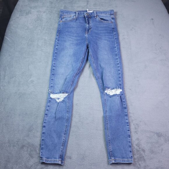 Topshop Jamie Womens Skinny Jeans 2 Pairs 28 Ankle Stretch High Rise - Picture 4 of 9